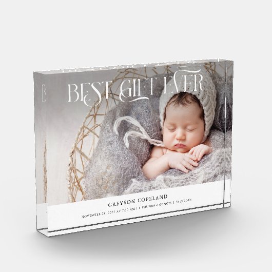 Beste cadeau ooit nieuwe baby foto Keepsake (Links)