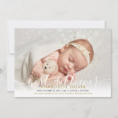 Beste cadeau ooit Sneeuw Foto Kerstmis Geboorte Aankondiging (Voorkant)