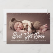 Beste cadeau ooit vakantie geboorte aankondiging (Voorkant)