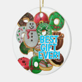 Beste cadeau ooit! Xmas Doughnoten Keramisch Ornament (Links)