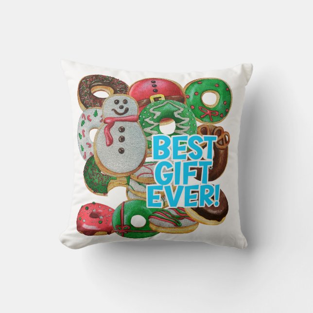 Beste cadeau ooit! Xmas Doughnoten Kussen (Voorkant)