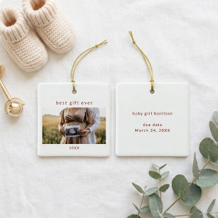 Beste Cadeau Ooit Zwangerschap Aandenken Vakantie Keramisch Ornament