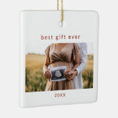 Beste cadeau ooit zwangerschap Keepsake vakantie Keramisch Ornament (Rechts)