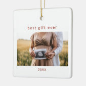 Beste cadeau ooit zwangerschap Keepsake vakantie Keramisch Ornament (Links)