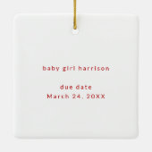 Beste cadeau ooit zwangerschap Keepsake vakantie Keramisch Ornament (Achterkant)