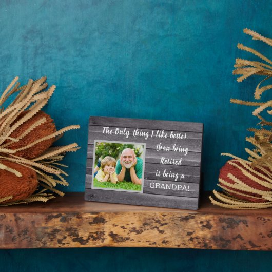 Beste cadeau! Papa foto Plaque in ruste Fotoplaat (Zijkant)