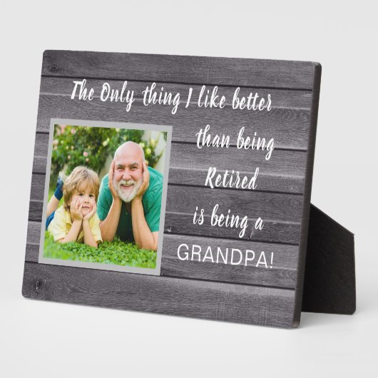 Beste cadeau! Papa foto Plaque in ruste Fotoplaat (Zijkant)
