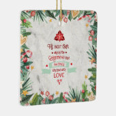 Beste cadeau rond de kerstboom op marmer keramisch ornament (Rechts)