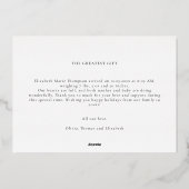 Beste Cadeau Sneeuw Vignette Volledige Foto Kerst Folie Uitnodiging (Achterkant)