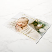 Beste Cadeau Sneeuw Vignette Volledige Foto Kerst Folie Uitnodiging (Gedraaid)