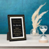 Beste cadeau! Tafeltje met afboekingen op Plaque Fotoplaat (Zijkant)