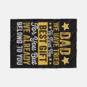 Beste cadeau van het Kinder voor vaders dag kerstg Fleece Deken (Voorkant (Horizontaal))
