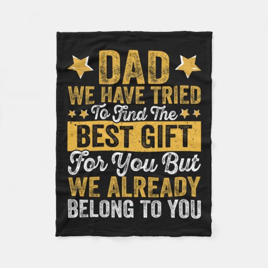 Beste cadeau van het Kinder voor vaders dag kerstg Fleece Deken (Voorkant)