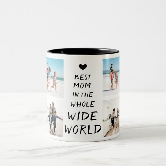 Beste Cadeau van Moederdag van het Foto Raster van Tweekleurige Koffiemok (Center)
