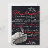 Beste cadeau voor de man | Aan mijn echtgenoot off Feestdagenkaart (Voorkant)