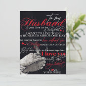 Beste cadeau voor de man | Aan mijn echtgenoot off Feestdagenkaart (Staand voorkant)