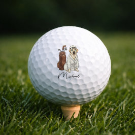 Beste cadeau voor hondenpapa gepersonaliseerde gol golfballen