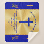 Beste cadeau voor pastor, Christelijke schroefdraa Sherpa Deken (Voorkant)