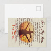 Beste cadeau voor zoon | Op mijn jeugdoffertes Briefkaart (Voorkant / Achterkant)