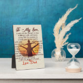 Beste cadeau voor zoon | Op mijn jeugdoffertes Fotoplaat (Zijkant)