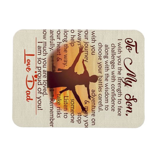 Beste cadeau voor zoon | Op mijn jeugdoffertes Magneet (Horizontaal)