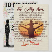 Beste cadeau voor zoon | Op mijn jeugdoffertes Menu (Voorkant / Achterkant)