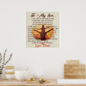 Beste cadeau voor zoon | Op mijn jeugdoffertes Poster (Keuken)