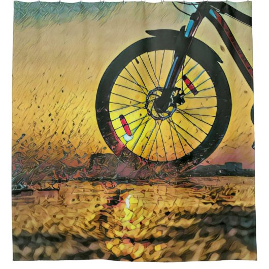 Beste cadeaus voor fietsers douchegordijn (Voorkant)