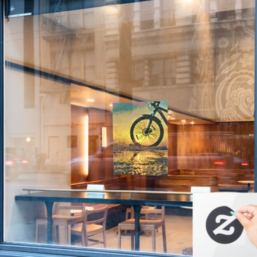 Beste cadeaus voor fietsers raamsticker (Cafe Raam)