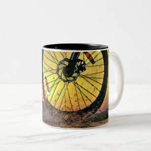 Beste cadeaus voor fietsers tweekleurige koffiemok