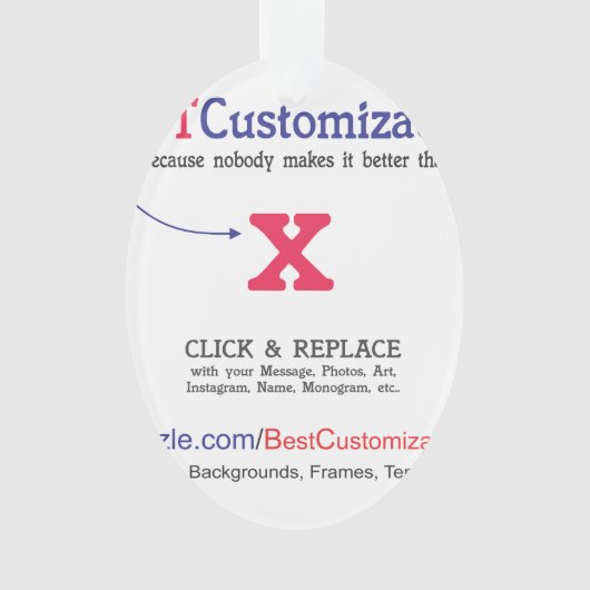 Beste  cadeauSjabloon Ornament (voorkant)