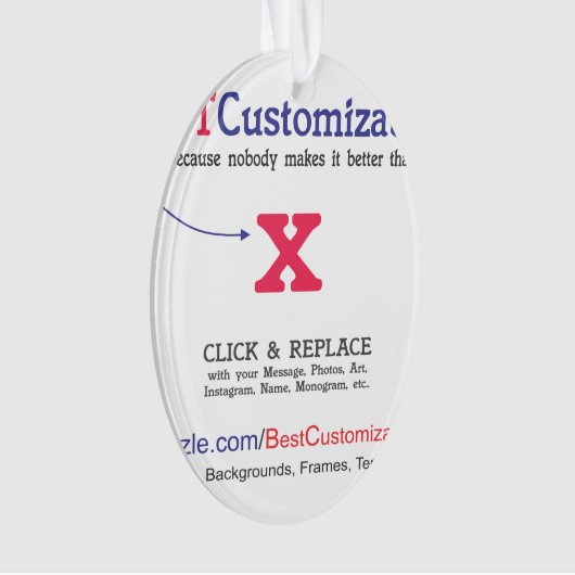 Beste  cadeauSjabloon Ornament (voorkant)