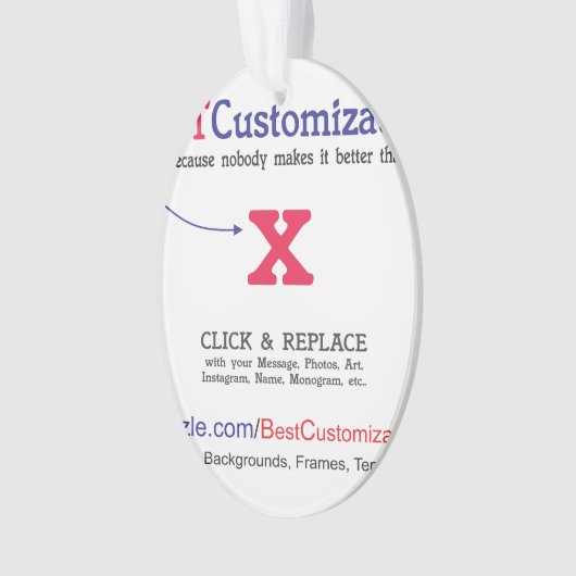 Beste  cadeauSjabloon Ornament (voorkant)