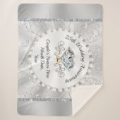 Beste cadeautje voor 25 huwelijksreis Jubileum op  Sherpa Deken (Voorkant)