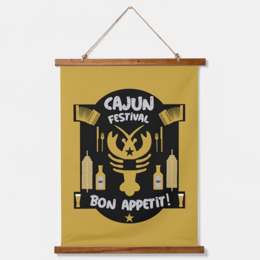Beste Cajun-koks Hangend Wandkleed (Voorkant)