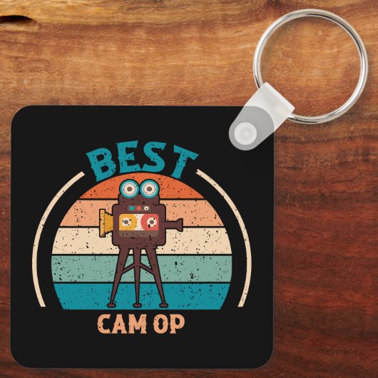 Beste Cam Op - Retro Style Sleutelhanger (Achterkant)