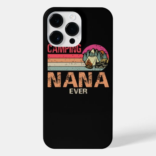 Beste Camping Nana Ever  Camper Vaderdag iPhone Hoesje (Achterkant)