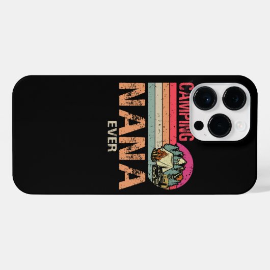 Beste Camping Nana Ever  Camper Vaderdag iPhone Hoesje (Achterkant horizontaal)