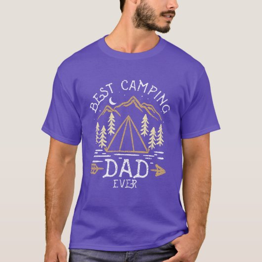 Beste Camping Papa Ooit Camper Dads Vader grappig T-shirt (Voorkant)