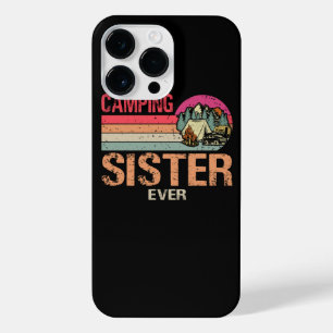 Beste Camping Sister Ever  Camper Vader D iPhone 14 Pro Max Hoesje