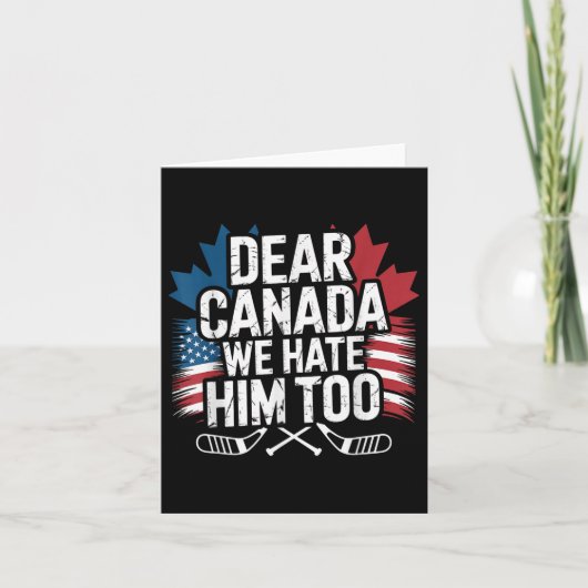 Beste Canada, we haten hem om te protesteren tegen Kaart (Voorkant)