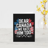 Beste Canada, we haten hem om te protesteren tegen Kaart (Gele Bloem)