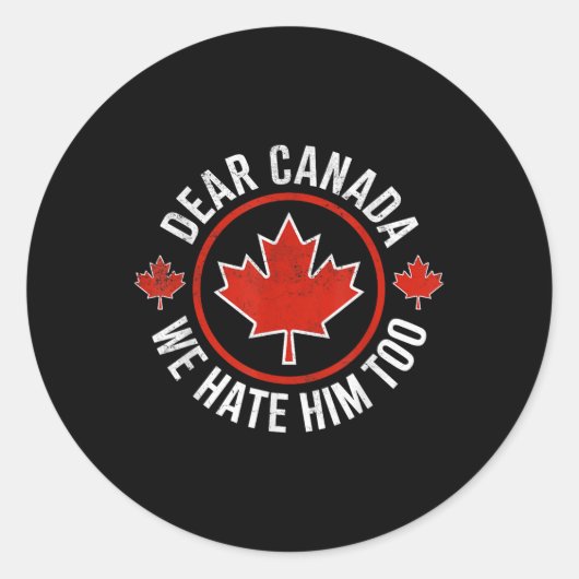 Beste Canada, we haten hem ook 0 Ronde Sticker (Voorkant)