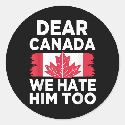 Beste Canada, we haten hem ook 2 Ronde Sticker (Voorkant)