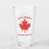Beste Canada, we haten hem te politiek protest Glas (Achterkant)