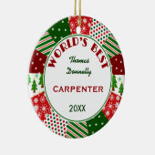 BESTE CARPENTER of elke beroepsbezigheid Keramisch Ornament (Rechts)