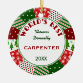 BESTE CARPENTER of elke beroepsbezigheid Keramisch Ornament (Voorkant)