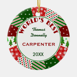 BESTE CARPENTER of elke beroepsbezigheid Keramisch Ornament