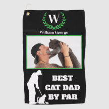 Beste Cat Dad By Par Met Aangepaste Foto & Monogra