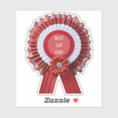 Beste Cat Dad Custom-Cut Vinyl Vaderdag Sticker (Vel)